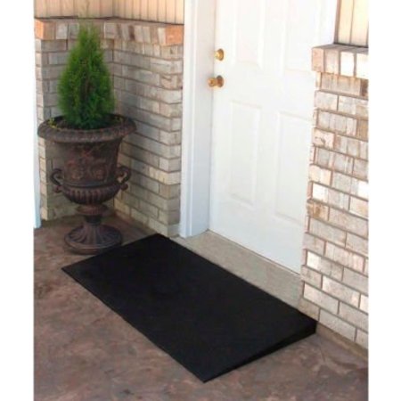 EZ-ACCESS Transitions Rubber Mat Threshold Ramp - 24inL x 48inW - 850 Lb. Cap. TMEM 2.5-1